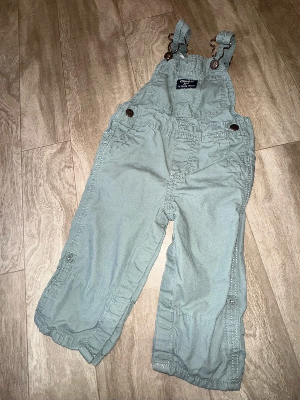 OshKosh B'gosh Mint Green Toddler Overalls